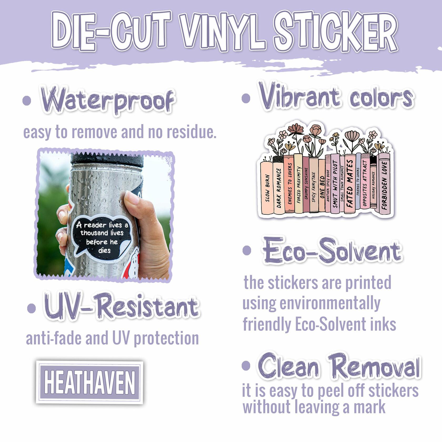 HEATHAVEN I Love Pooping in The Woods Stickers 3pcs Vinyl Outdoor Decals