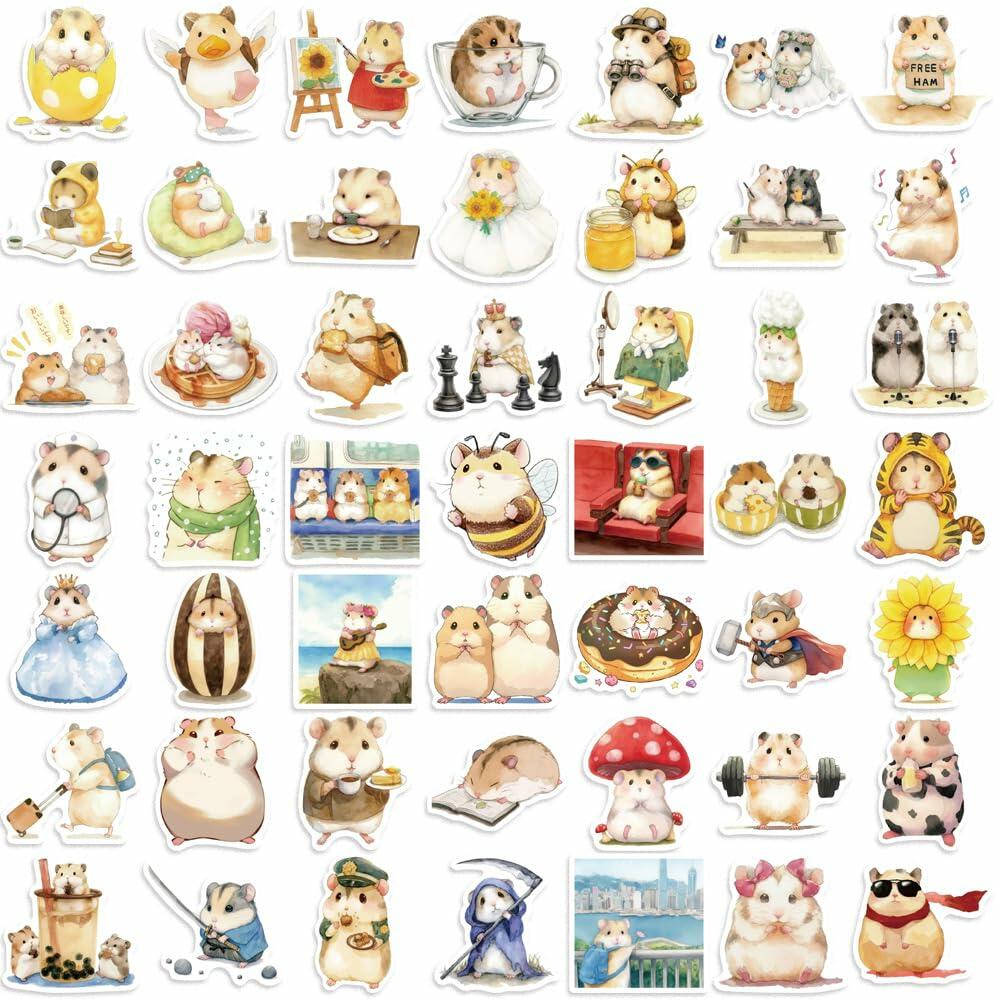 Gxizlba Cute Shark Stickers 50Pcs Vinyl Cartoon Ocean Animal Decals
